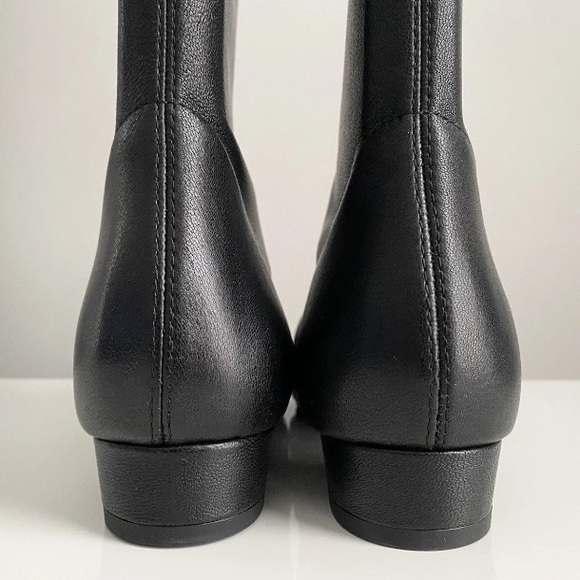 $895 Stuart Weitzman Genna 25 City Black Napa Leather Over The Knee Flat Boots 6 - Picture 9 of 16